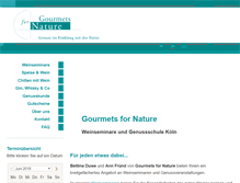 Tablet Screenshot of gourmets-for-nature.de